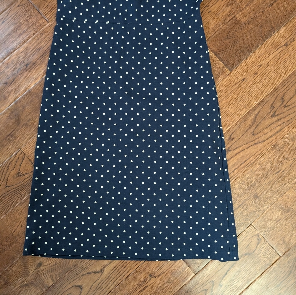 EUC Ladies Old Navy Polka Dot Sheath Midi 3/4 Sleeve Dress Size Small TALL - Picture 2 of 9